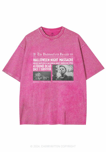 Halloween Night Massacre Y2K Washed Tee Cherrykitten