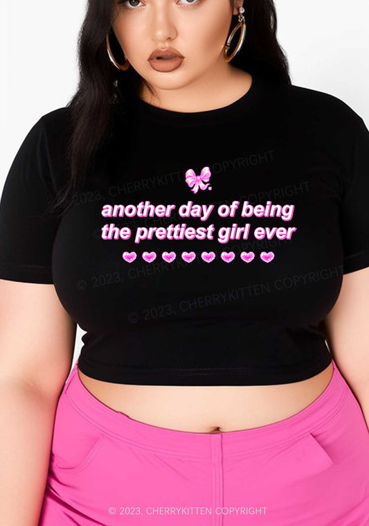 Curvy Prettiest Girl Ever Y2K Baby Tee Cherrykitten