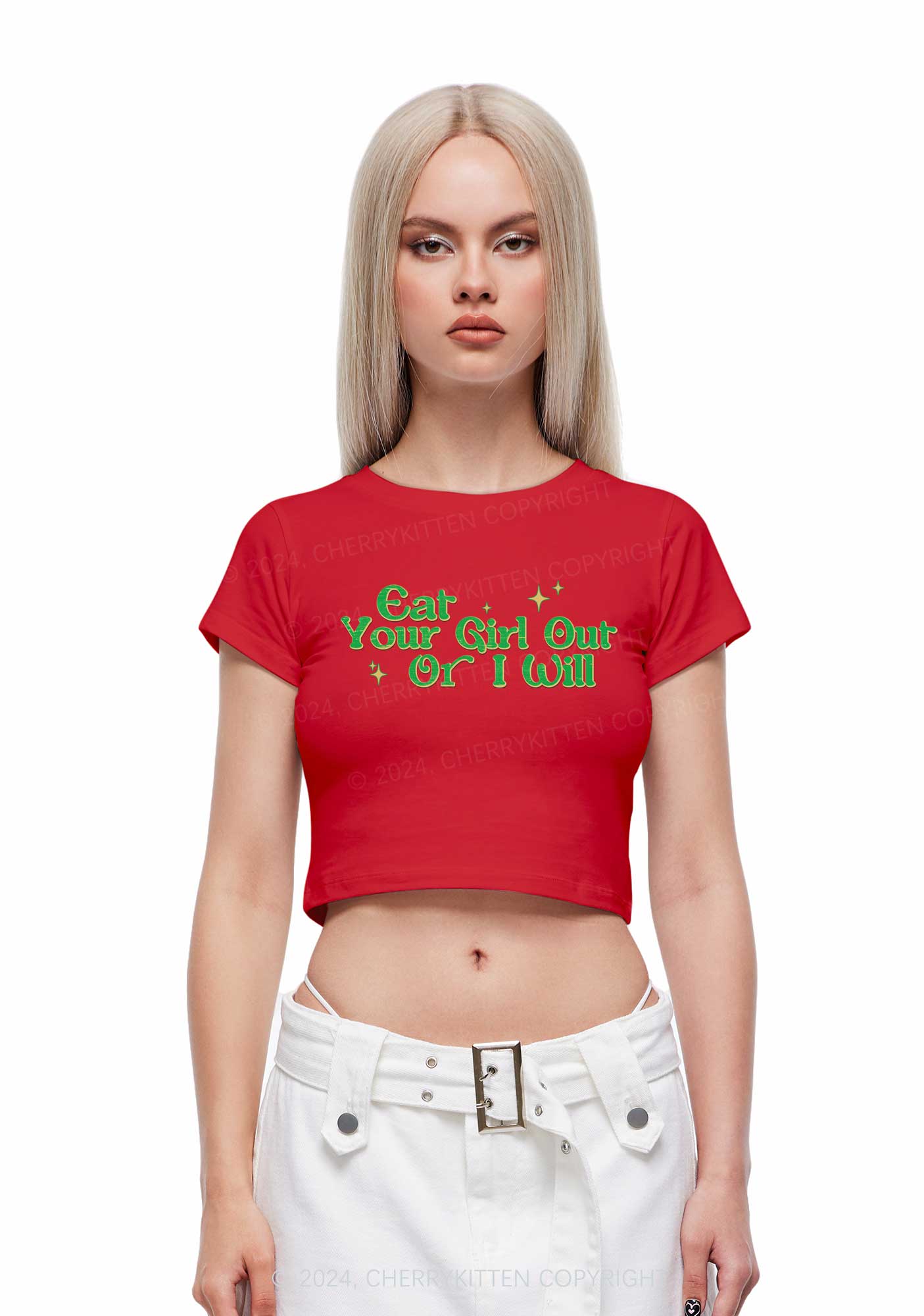 I Will Eat Your Girl Y2K Baby Tee Cherrykitten