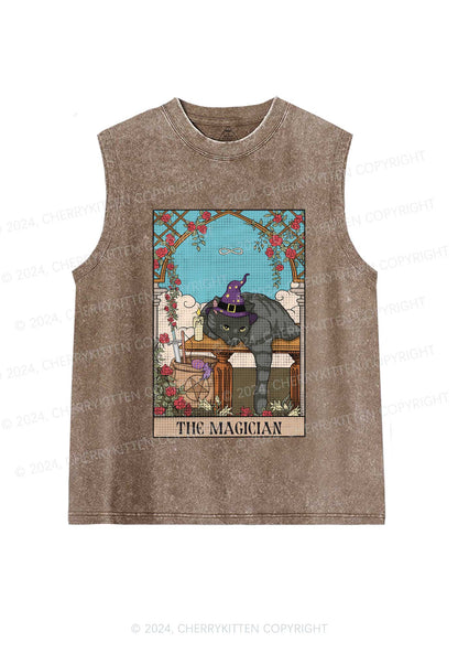 The Magician Cat Y2K Washed Tank Cherrykitten