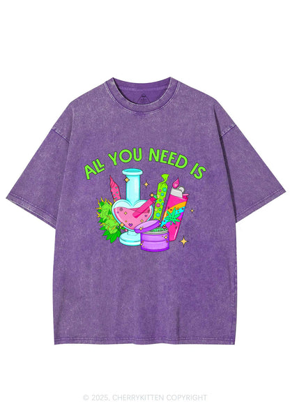 All You Need Is Y2K Washed Tee Cherrykitten