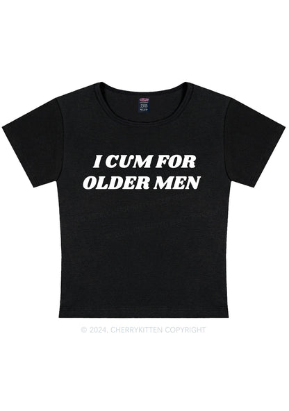 Curvy Come For Older Men Y2K Baby Tee Cherrykitten