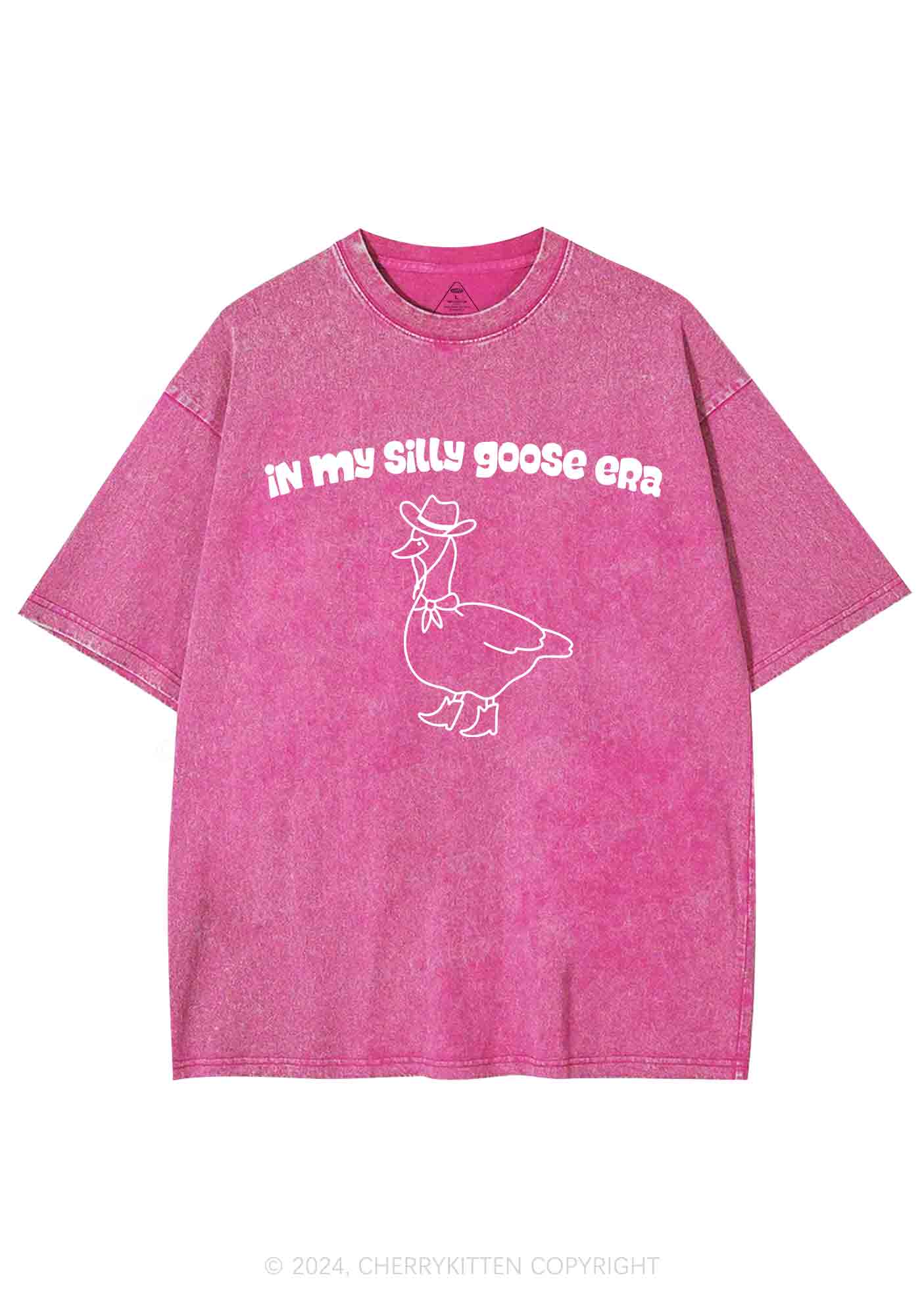 In My Silly Goose Era Y2K Washed Tee Cherrykitten