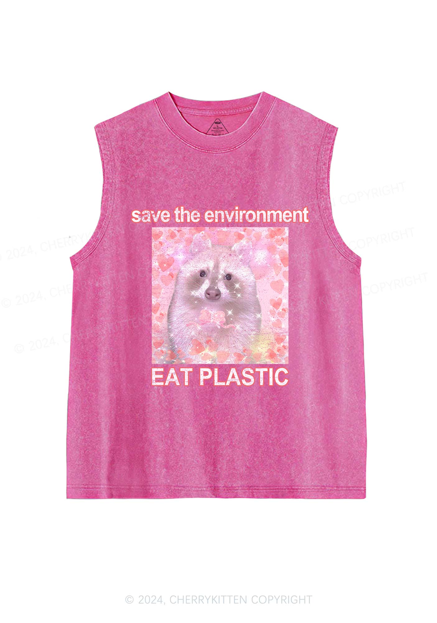 Save The Environment Y2K Washed Tank Cherrykitten