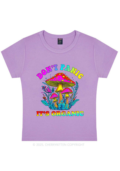 Dont Panic Its Organic Y2K Baby Tee Cherrykitten