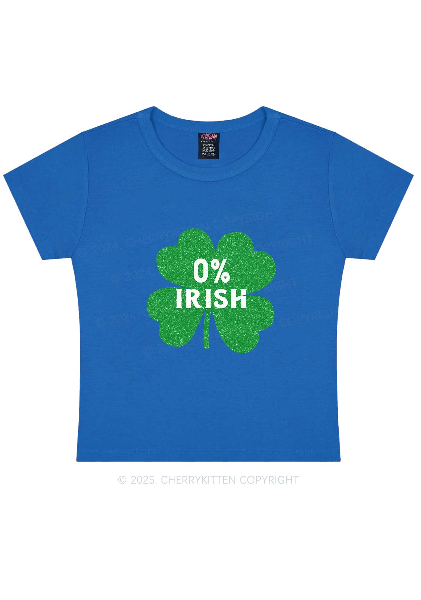 Zero Percent Irish St Patricks Y2K Baby Tee Cherrykitten