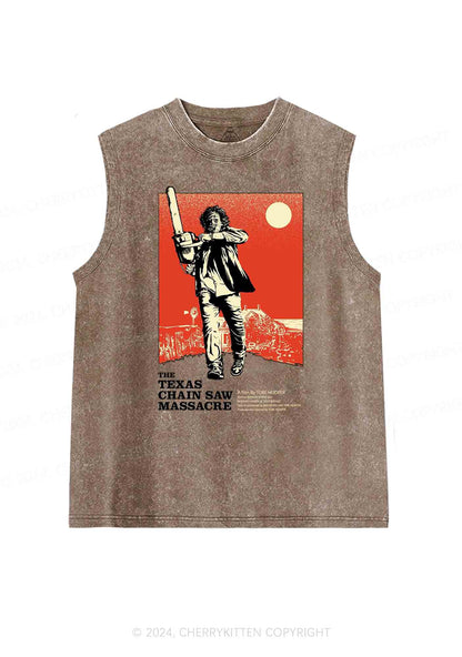 Halloween Chainsaw Man Y2K Washed Tank Cherrykitten