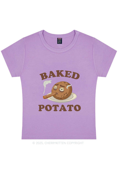 Baked Potato Y2K Baby Tee Cherrykitten