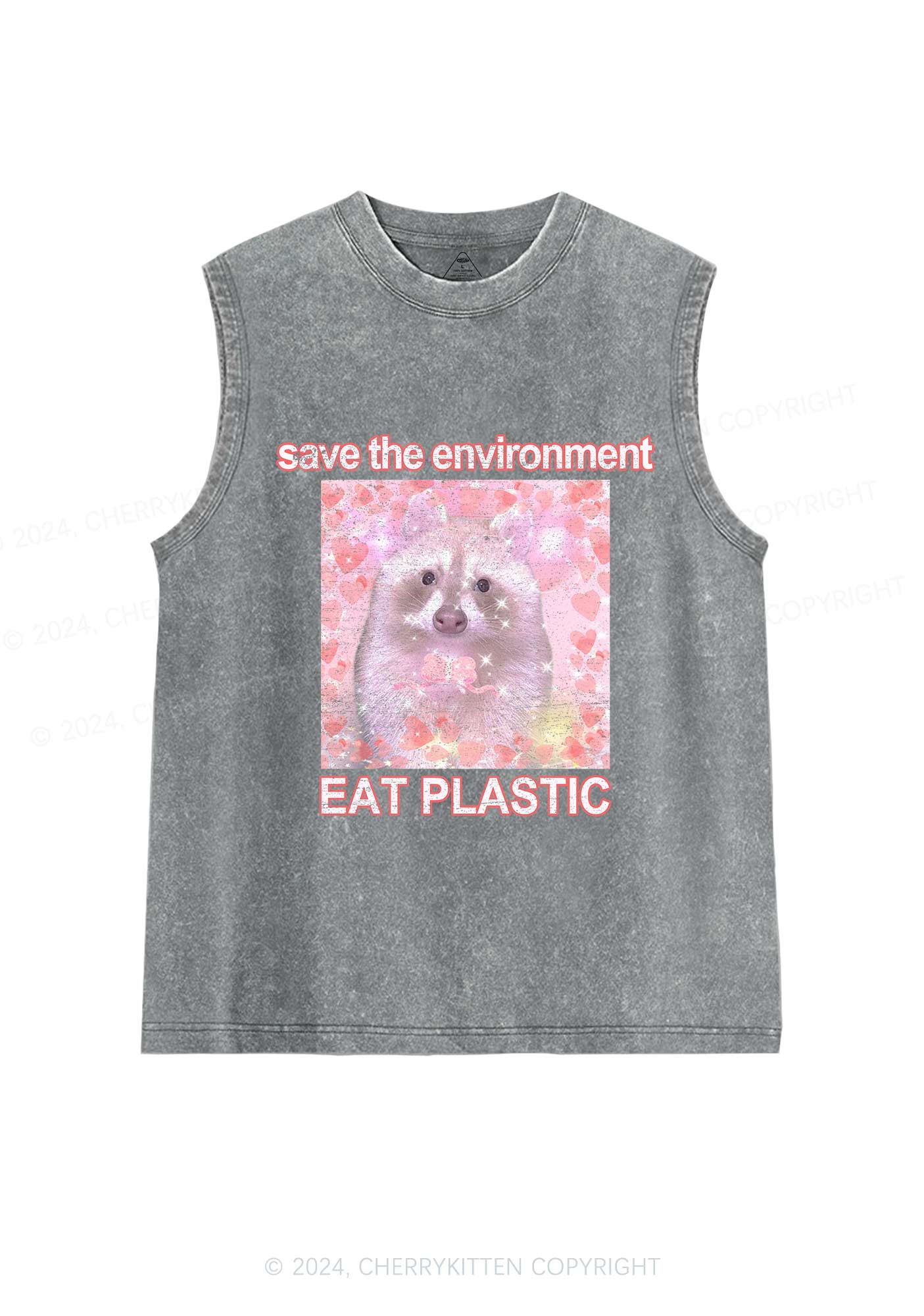 Save The Environment Y2K Washed Tank Cherrykitten