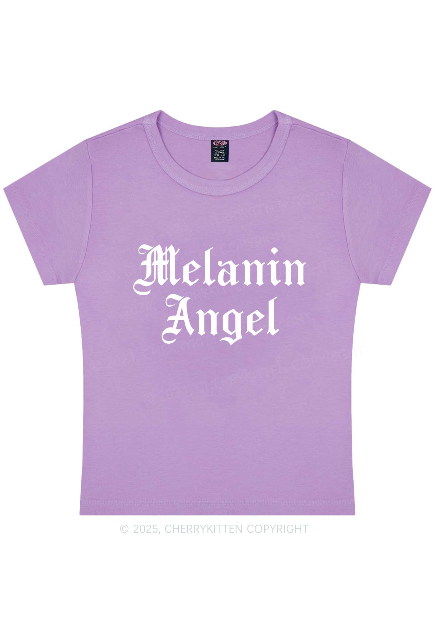 Melanin Angel Y2K Baby Tee Cherrykitten