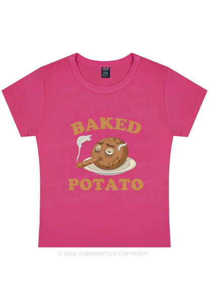 Baked Potato Y2K Baby Tee Cherrykitten