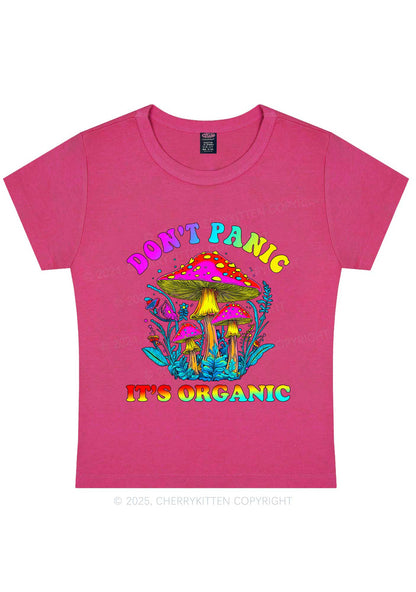 Dont Panic Its Organic Y2K Baby Tee Cherrykitten