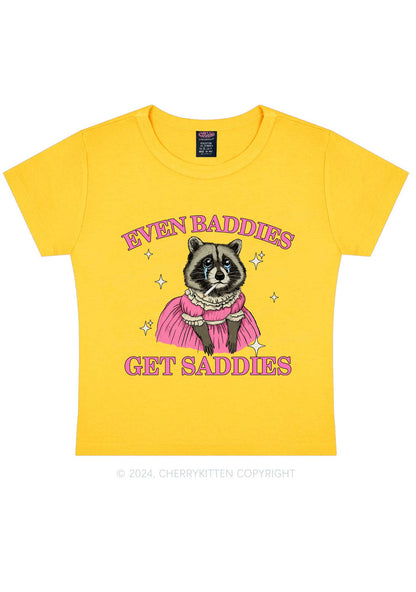 Raccoon Get Saddies Y2K Baby Tee Cherrykitten