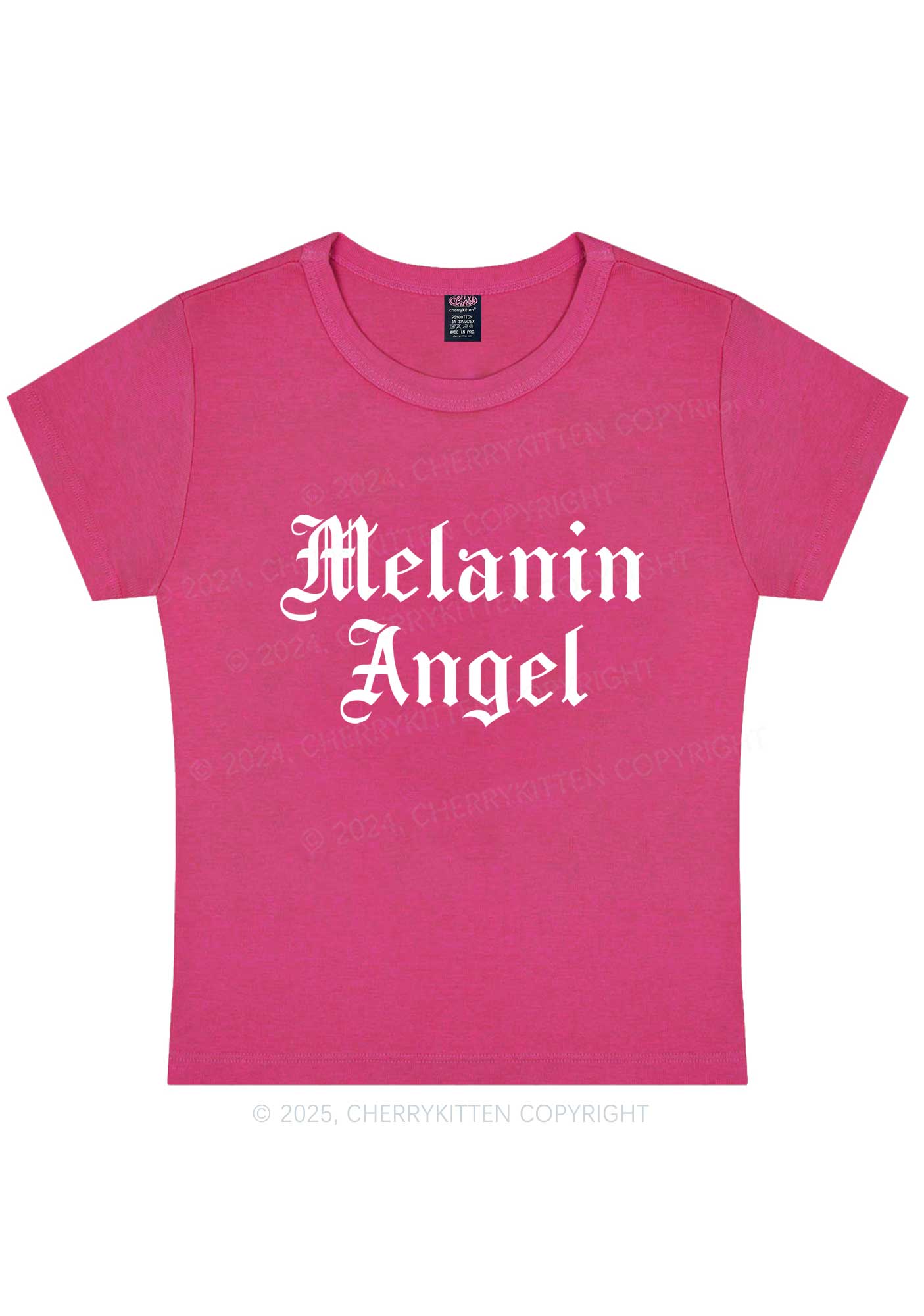 Melanin Angel Y2K Baby Tee Cherrykitten