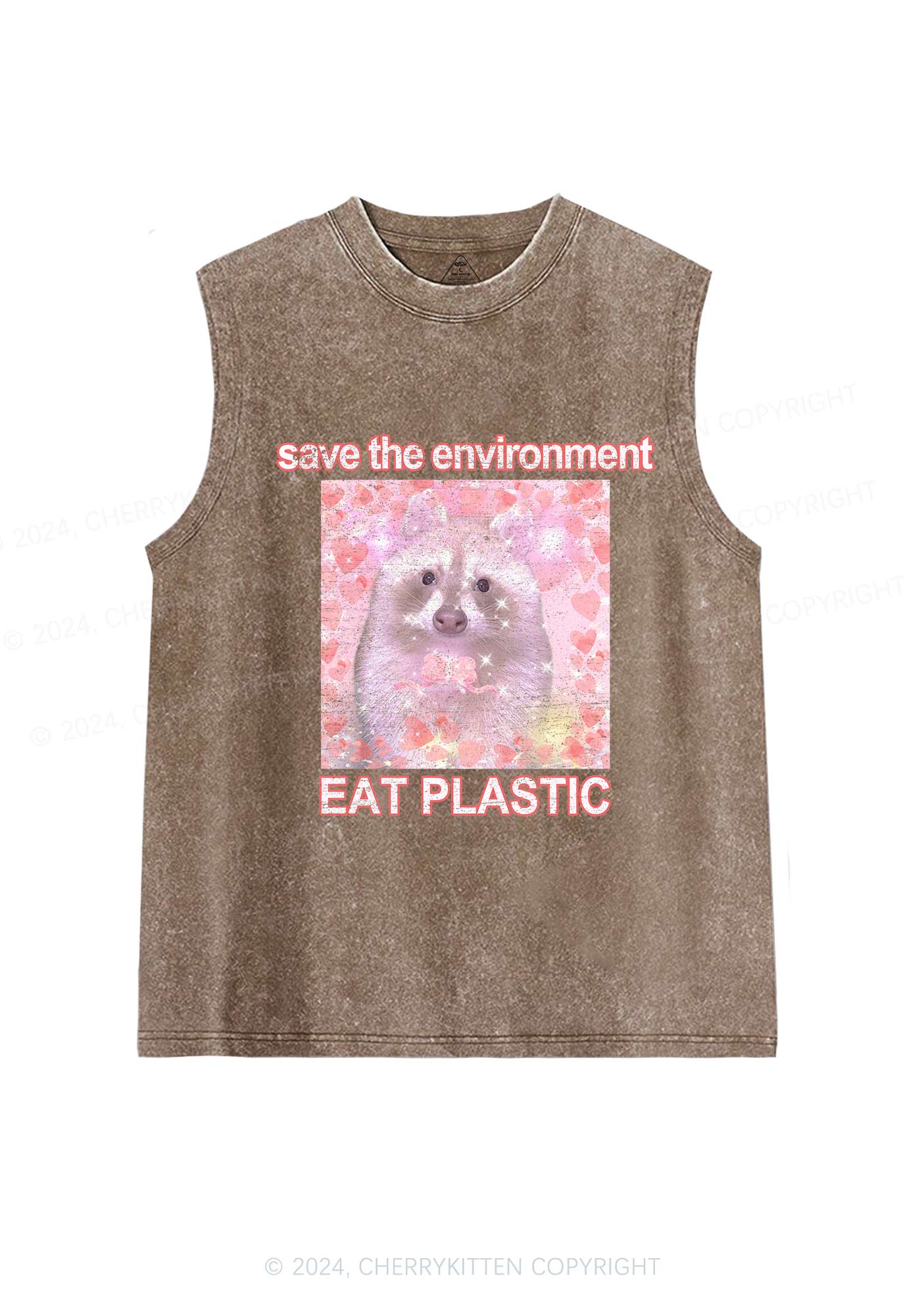 Save The Environment Y2K Washed Tank Cherrykitten