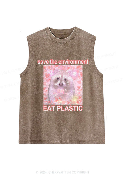 Save The Environment Y2K Washed Tank Cherrykitten