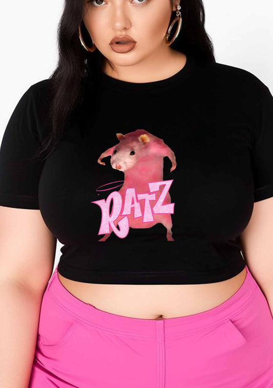 Curvy Pink Ratz Baby Tee