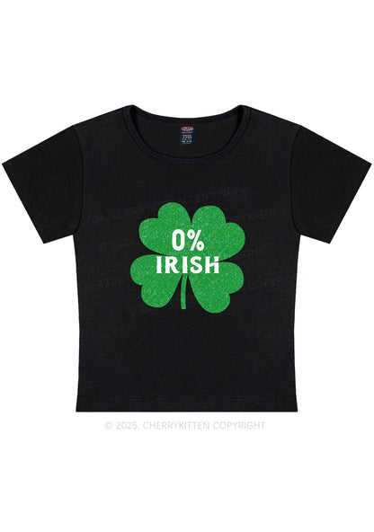 Zero Percent Irish St Patricks Y2K Baby Tee Cherrykitten