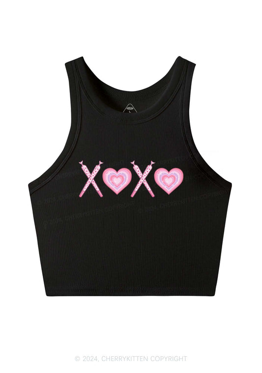 XOXO Heart Y2K Valentine's Day Crop Tank Top Cherrykitten