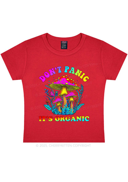 Dont Panic Its Organic Y2K Baby Tee Cherrykitten