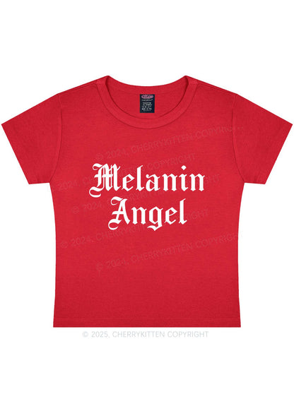 Melanin Angel Y2K Baby Tee Cherrykitten