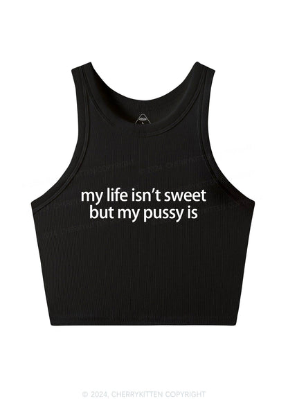 My Life Isn't Sweet Y2K Crop Tank Top Cherrykitten