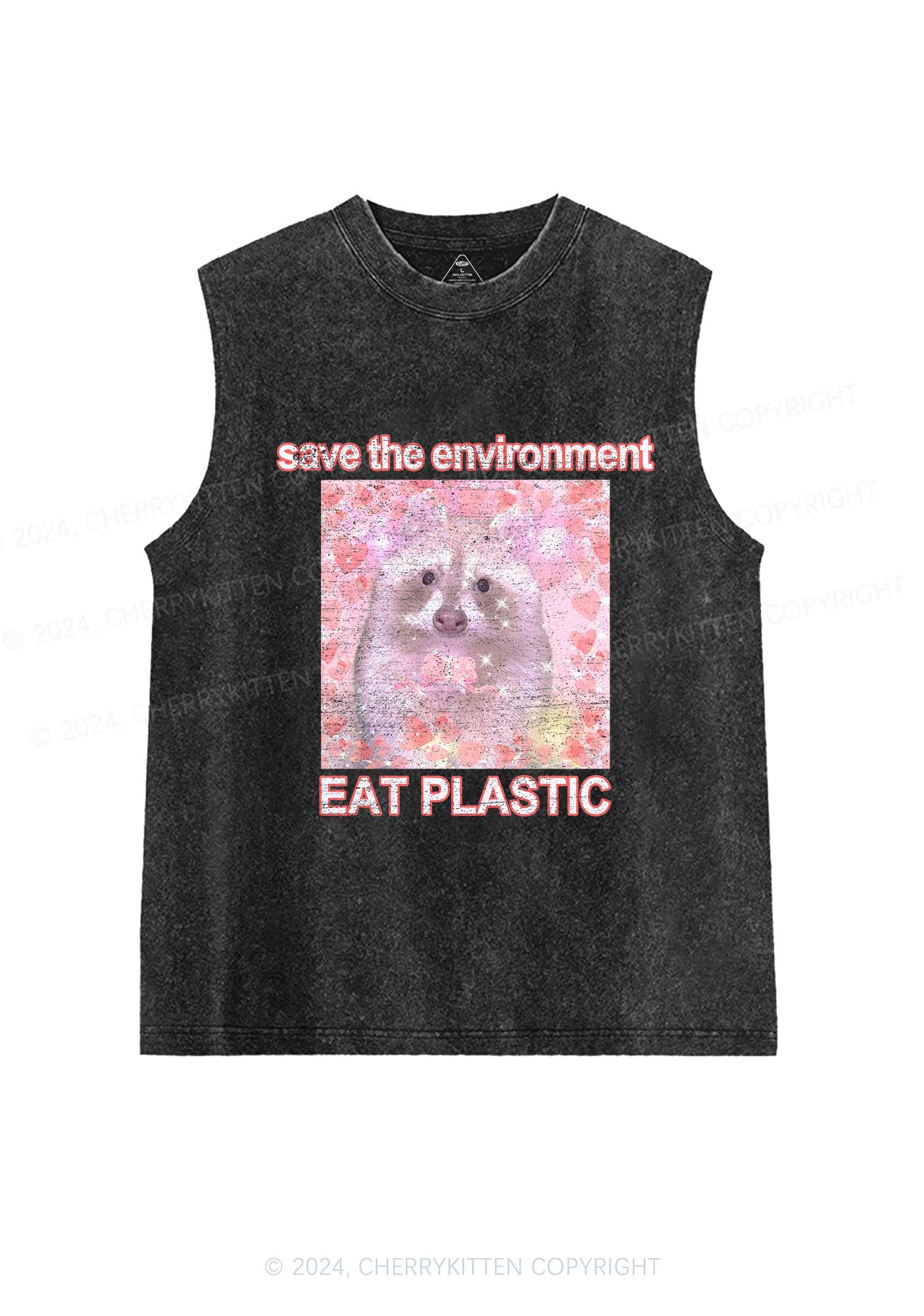 Save The Environment Y2K Washed Tank Cherrykitten