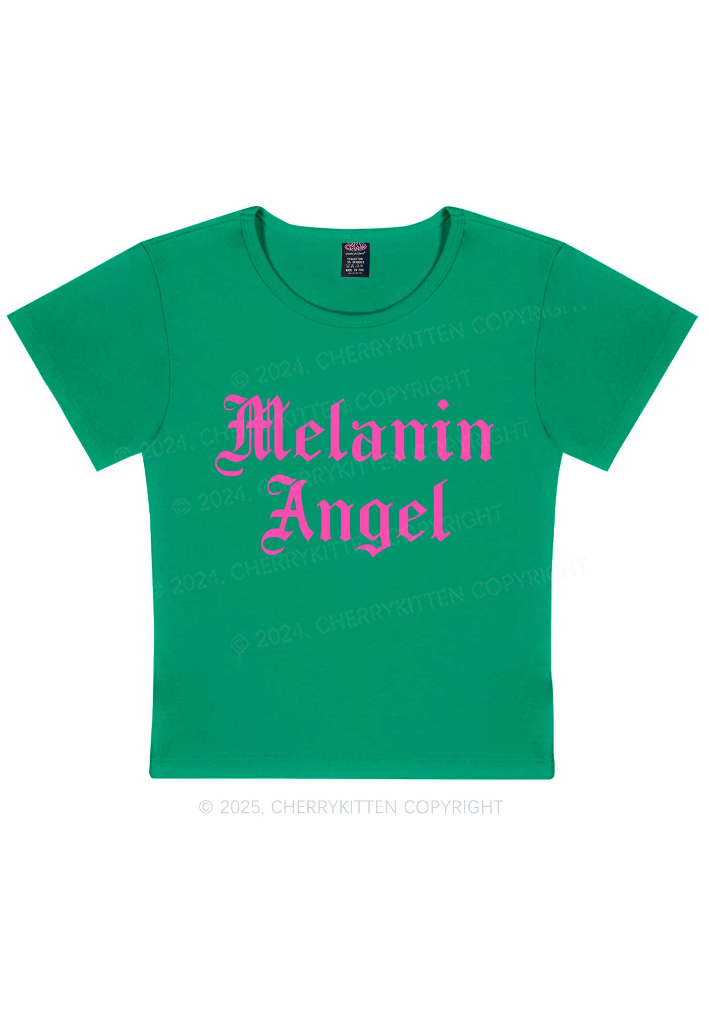 Melanin Angel Y2K Baby Tee Cherrykitten