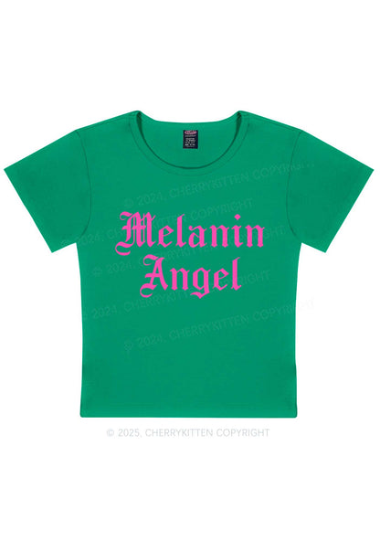 Melanin Angel Y2K Baby Tee Cherrykitten