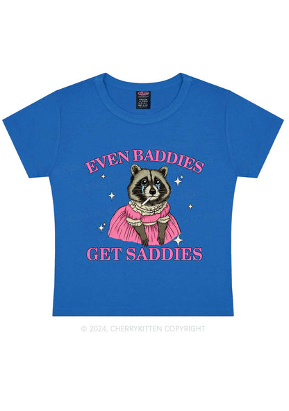 Raccoon Get Saddies Y2K Baby Tee Cherrykitten