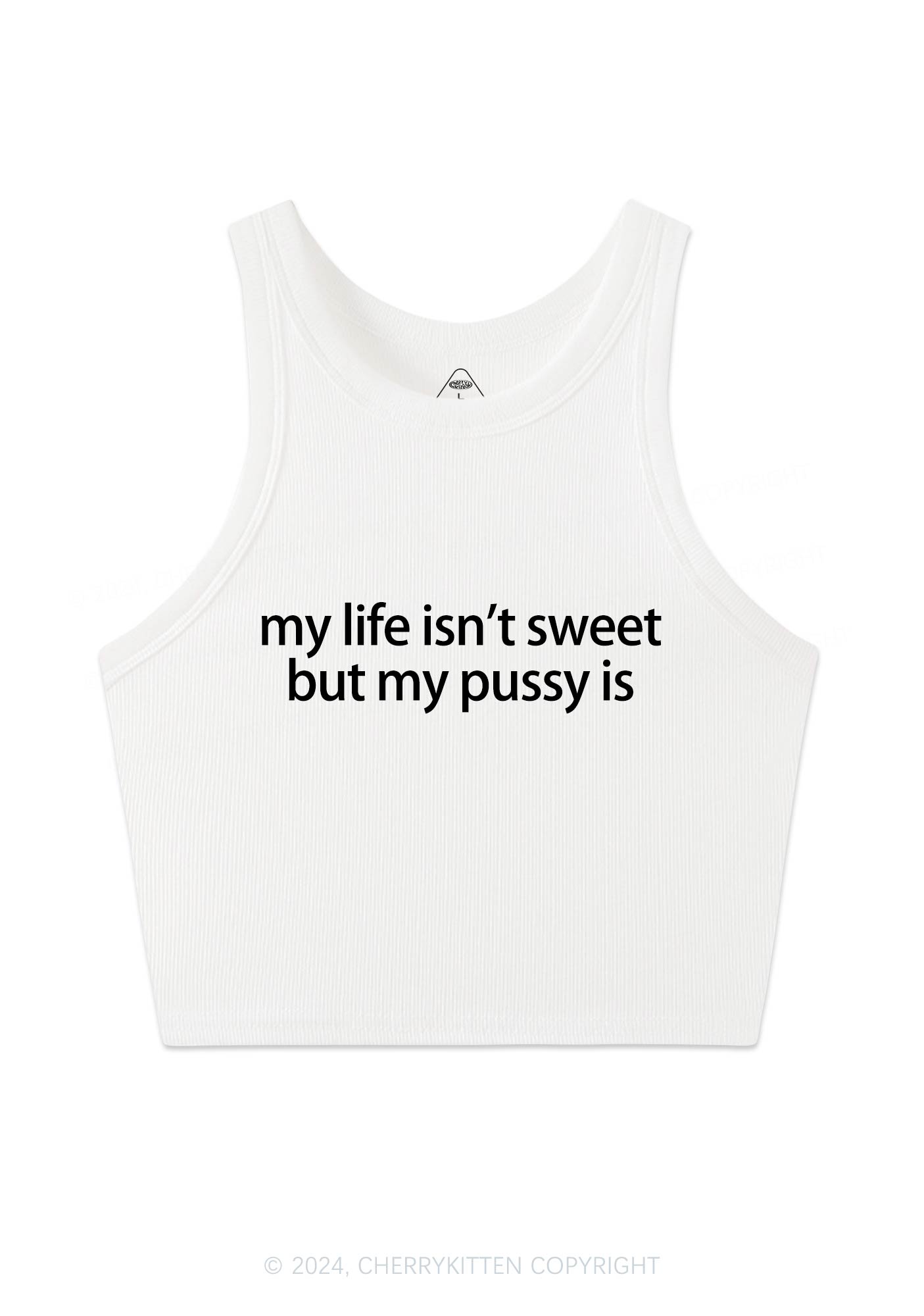 My Life Isn't Sweet Y2K Crop Tank Top Cherrykitten