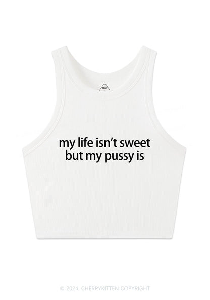 My Life Isn't Sweet Y2K Crop Tank Top Cherrykitten