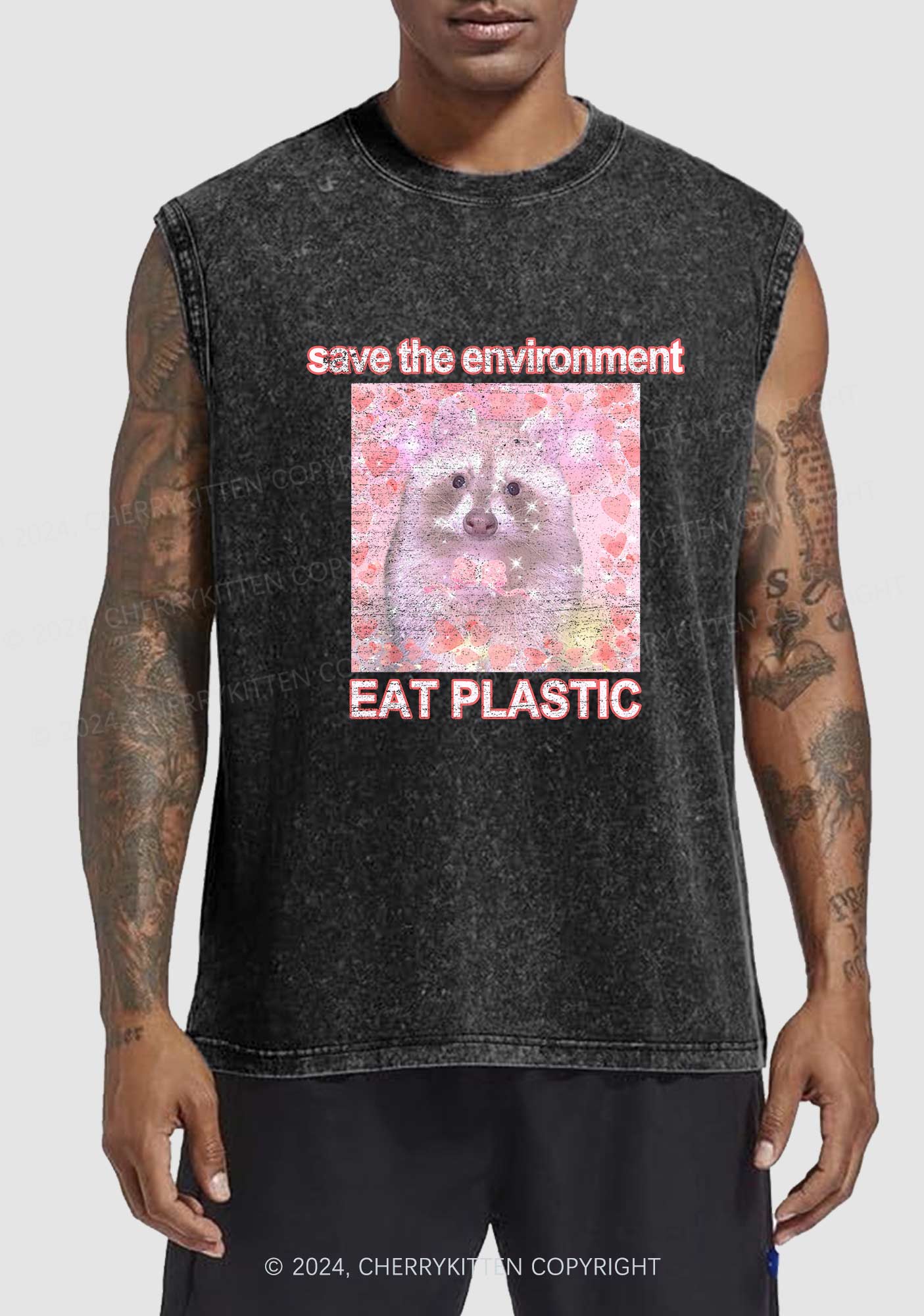 Save The Environment Y2K Washed Tank Cherrykitten