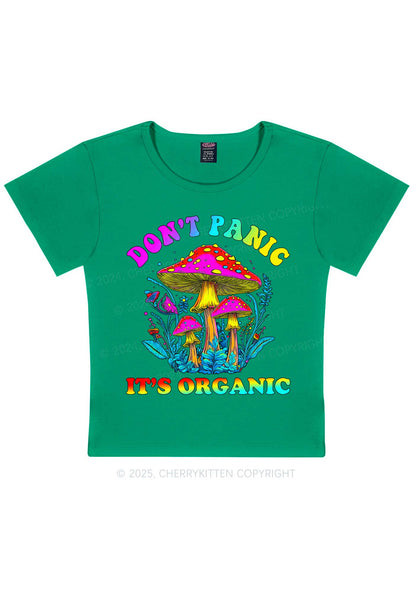 Dont Panic Its Organic Y2K Baby Tee Cherrykitten