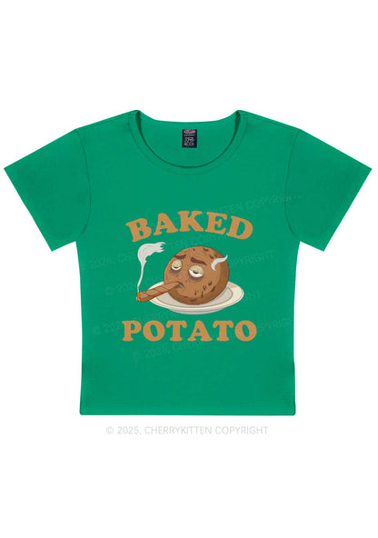 Baked Potato Y2K Baby Tee Cherrykitten