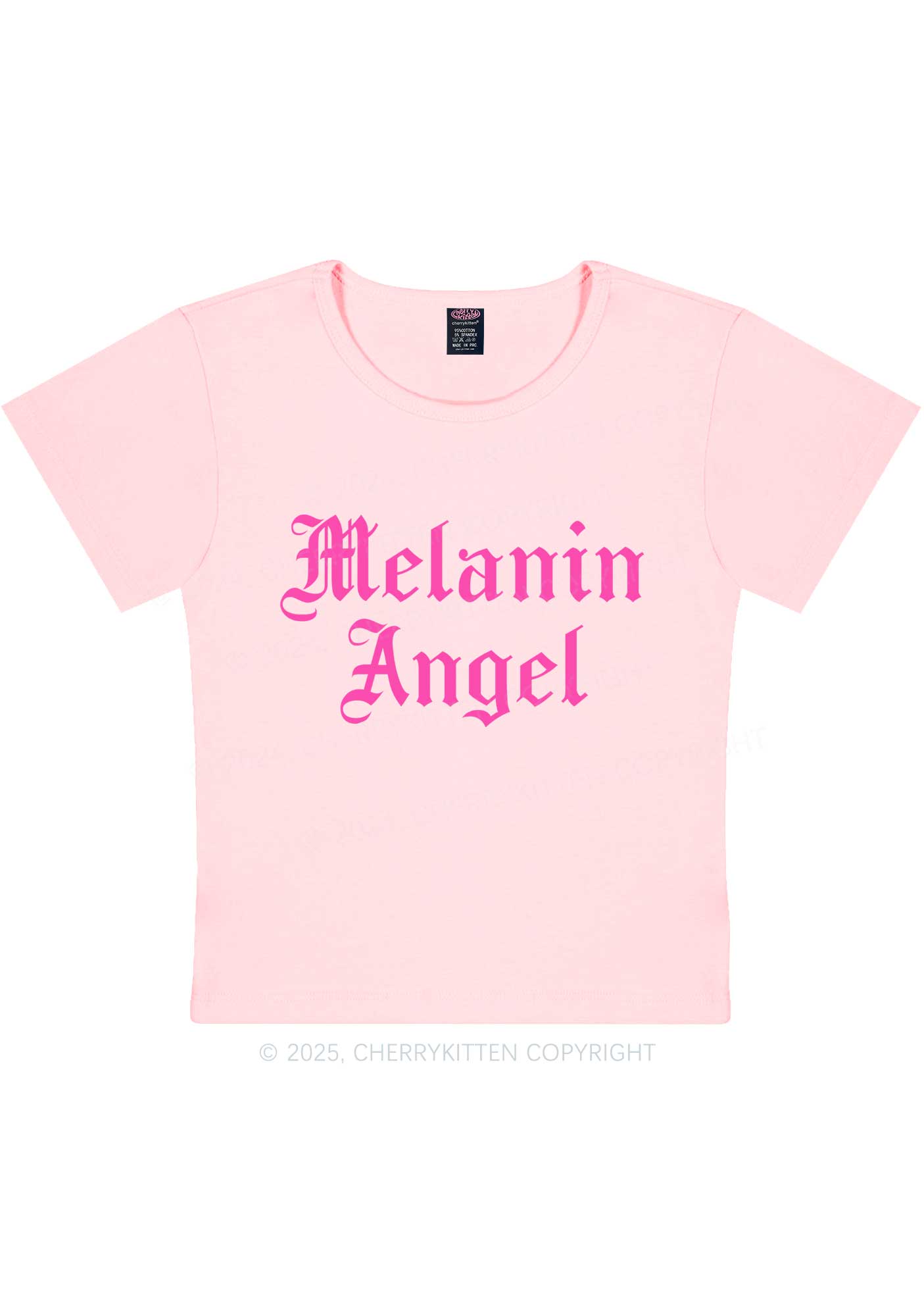 Melanin Angel Y2K Baby Tee Cherrykitten