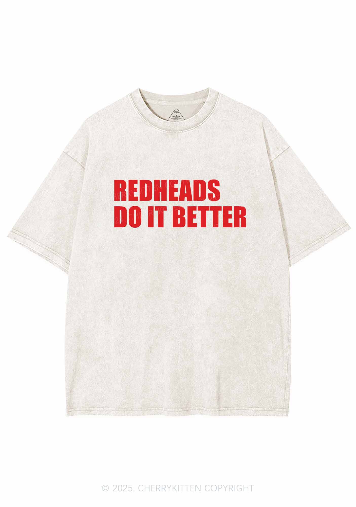 Redheads Do It Better Y2K Washed Tee Cherrykitten