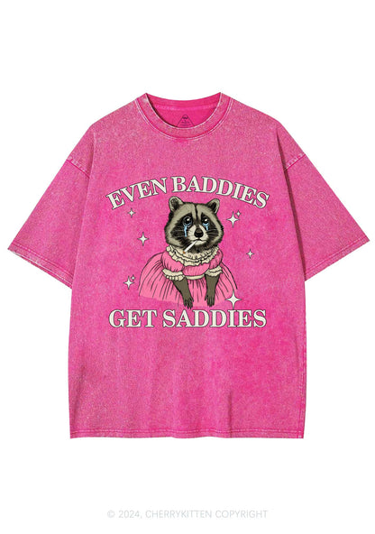 Raccoon Get Saddies Y2K Washed Tee Cherrykitten