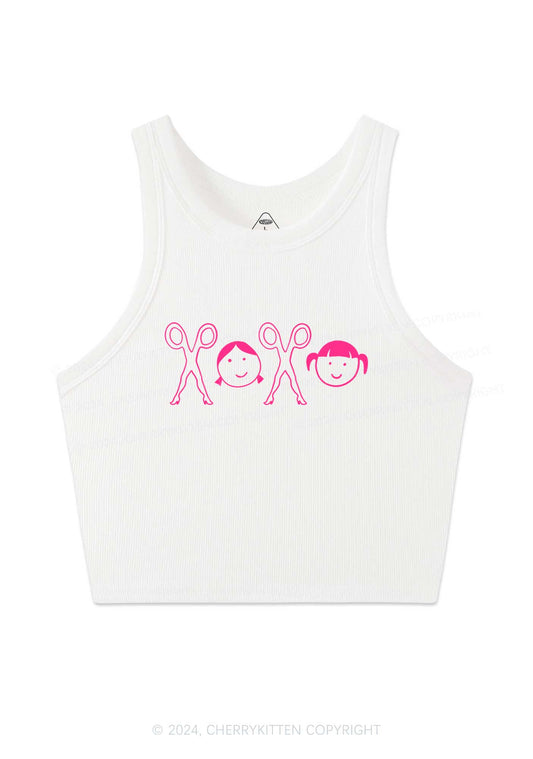 Girls XOXO Y2K Valentine's Day Crop Tank Top Cherrykitten