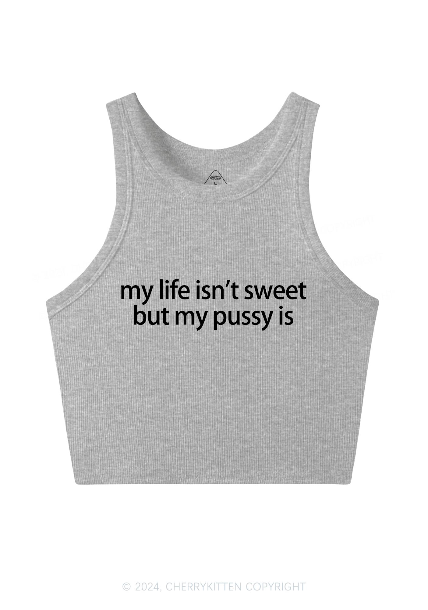 My Life Isn't Sweet Y2K Crop Tank Top Cherrykitten