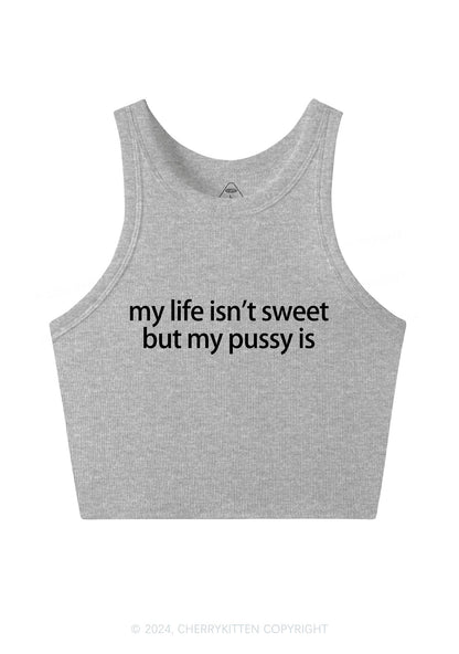 My Life Isn't Sweet Y2K Crop Tank Top Cherrykitten