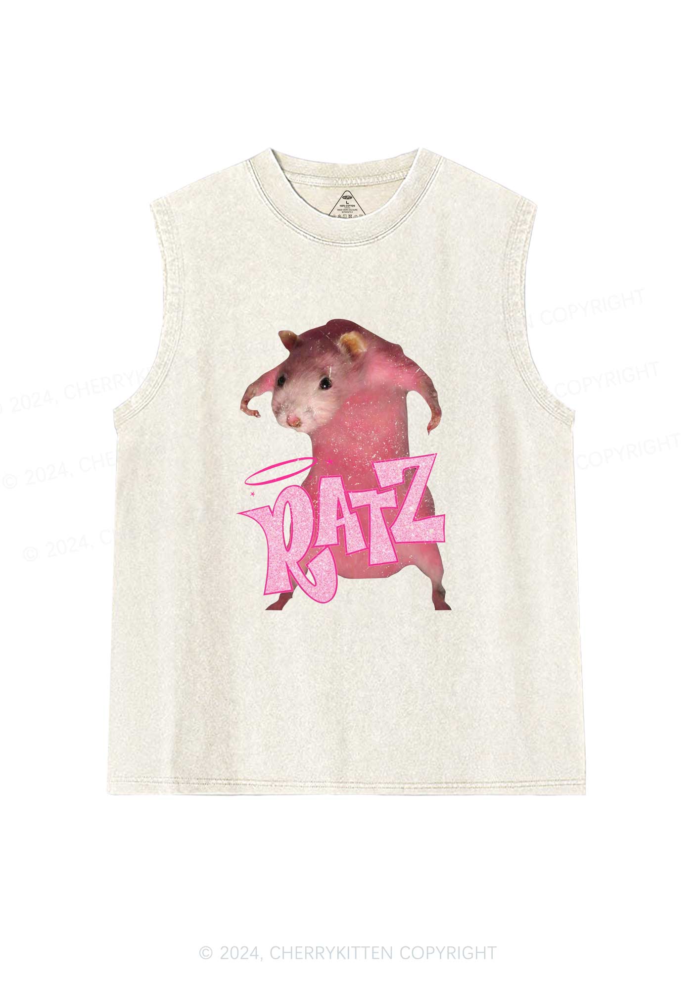 Pink Ratz Y2K Washed Tank Cherrykitten