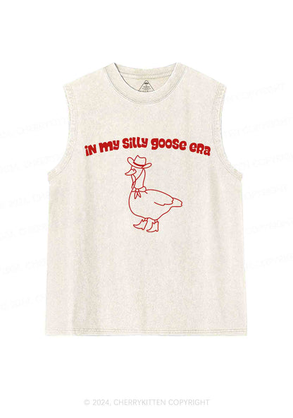 In My Silly Goose Era Y2K Washed Tank Cherrykitten