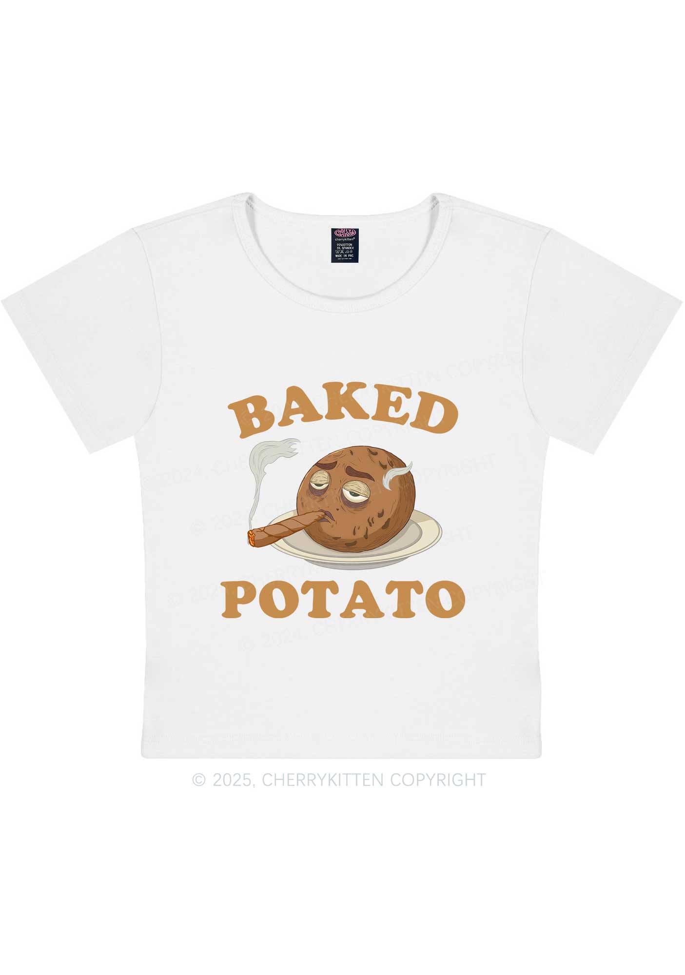 Baked Potato Y2K Baby Tee Cherrykitten