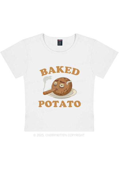 Baked Potato Y2K Baby Tee Cherrykitten