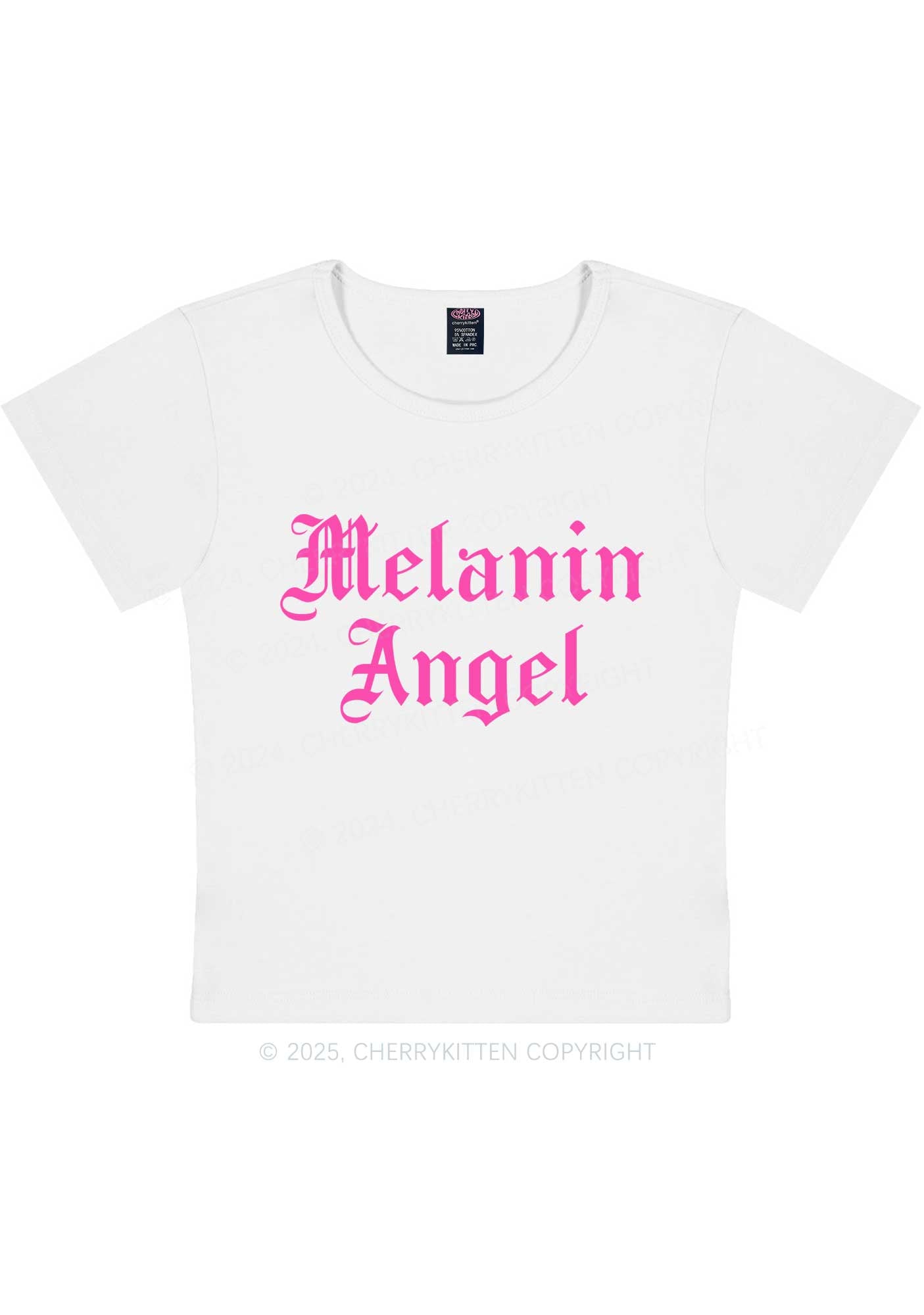 Melanin Angel Y2K Baby Tee Cherrykitten