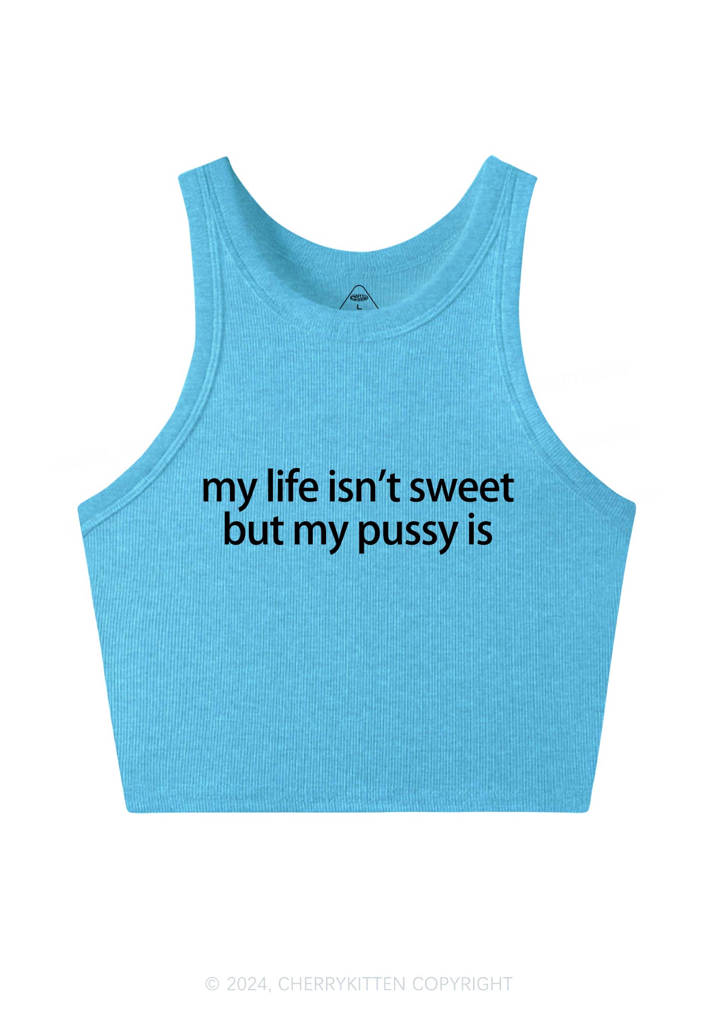 My Life Isn't Sweet Y2K Crop Tank Top Cherrykitten