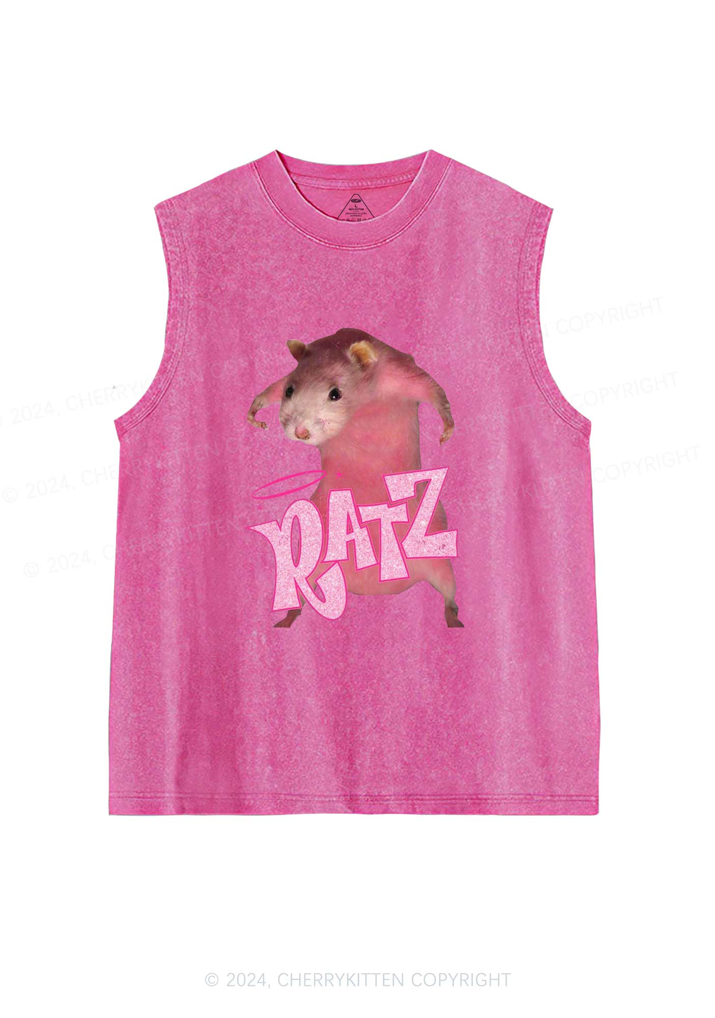 Pink Ratz Y2K Washed Tank Cherrykitten