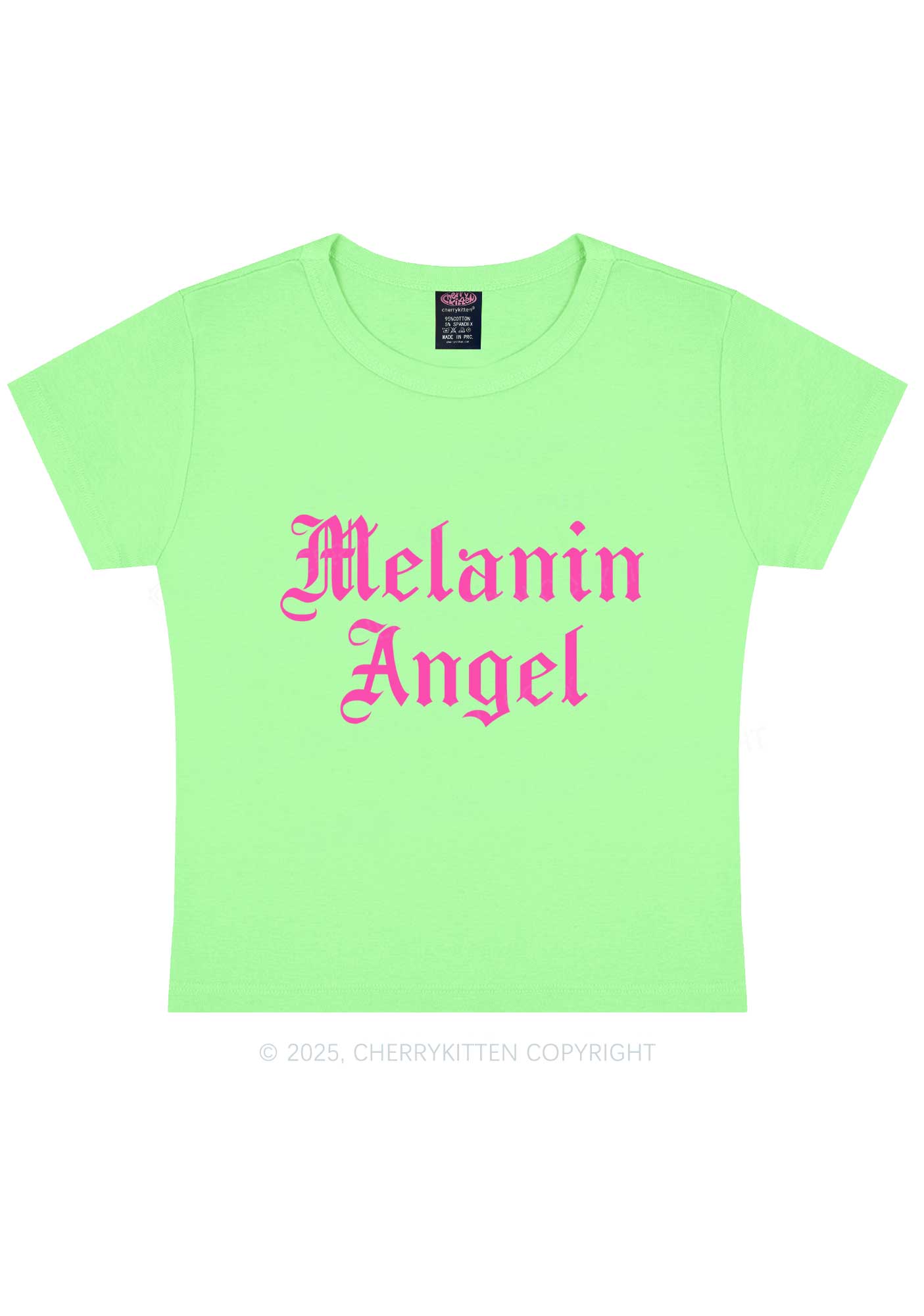 Melanin Angel Y2K Baby Tee Cherrykitten