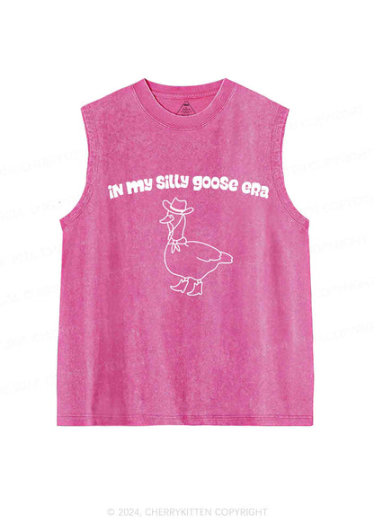 In My Silly Goose Era Y2K Washed Tank Cherrykitten